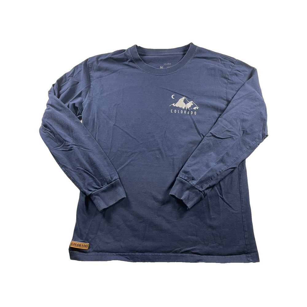 Uluru Men's Colorado Long Sleeve T-Shirt Navy Blue Size Medium